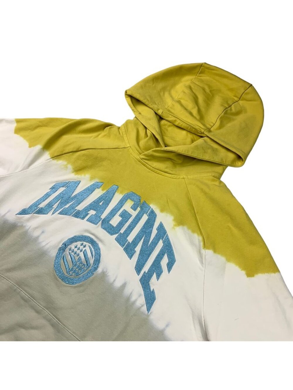 Paper Planes Men’s "Imagine" Pullover Hoodie Sweatshirt Green Tie Dye • Large
